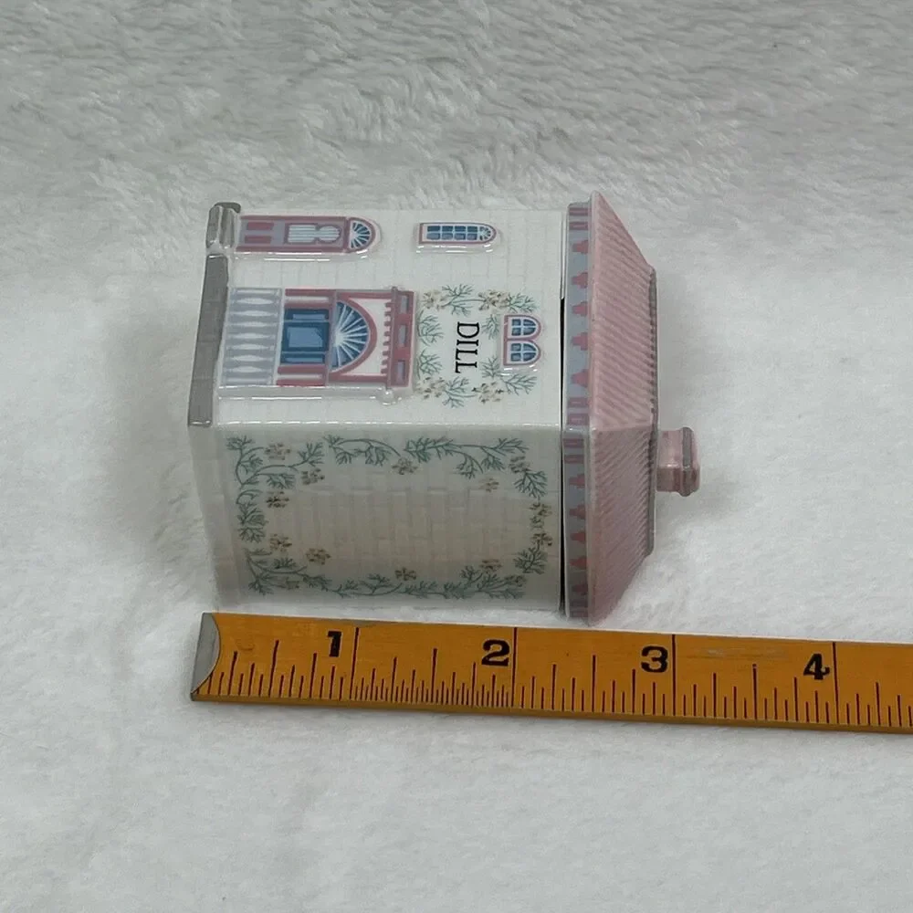 Vintage 1989 Lenox Spice Village Dill Fine Porcelain House Spice Jar